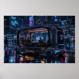 Poster Cabine de bureau autonome de luxe dans une ville c