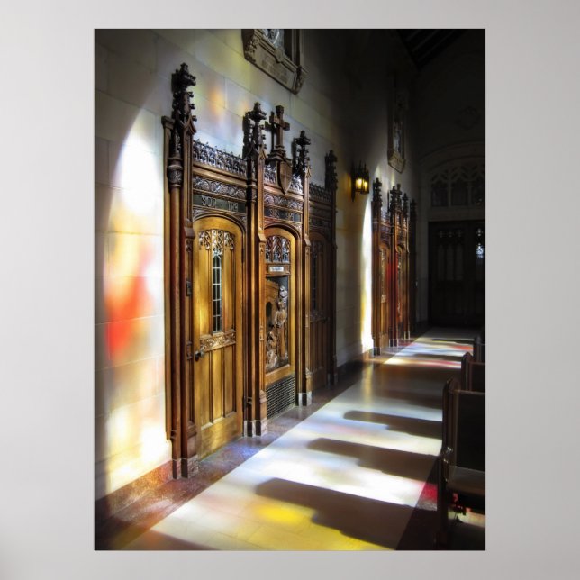 Poster Cabine de confession - St Dominics - San Francisco (Devant)
