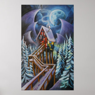 Poster Cabine en verre tendu