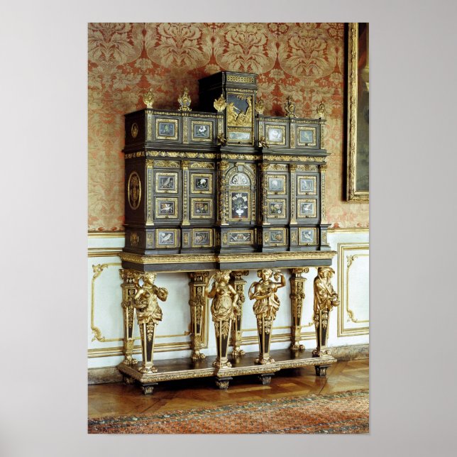 Poster Cabinet de bijoux Louis XIV, Atelier de Gobelins (Devant)