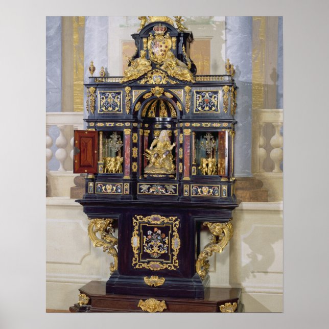 Poster Cabinet de la électrice Palatine, c.1704 (ébène, (Devant)