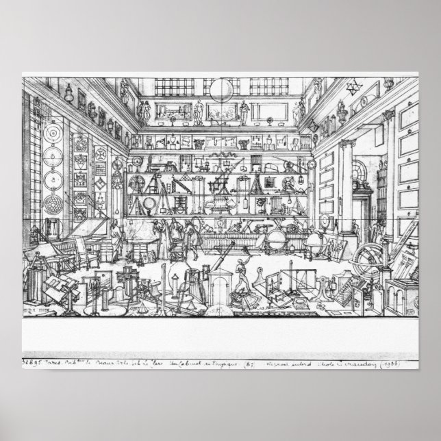 Poster Cabinet de physique, 1687 (Devant)