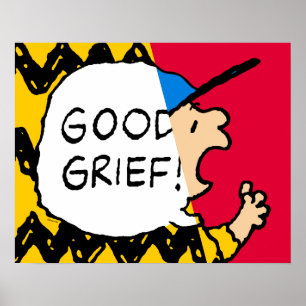 Poster cacahuètes Charlie Brown Bon Grief Half & Half