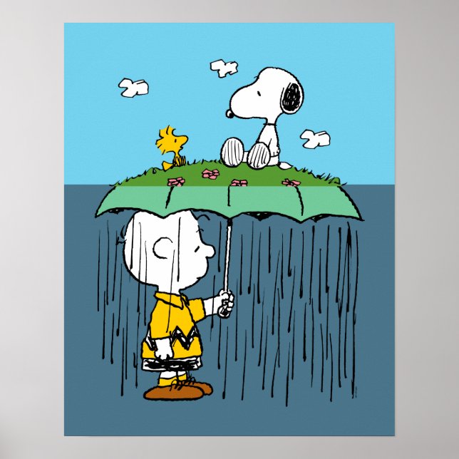 Poster cacahuètes | Jour ensoleillé Jour de pluie Half &  (Devant)