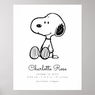 Poster cacahuètes Snoopy Baby