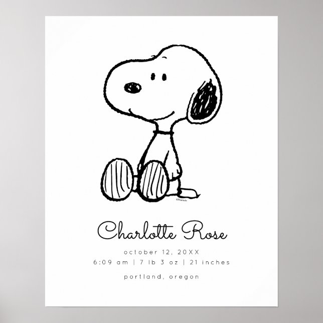 Poster cacahuètes | Snoopy Baby (Devant)
