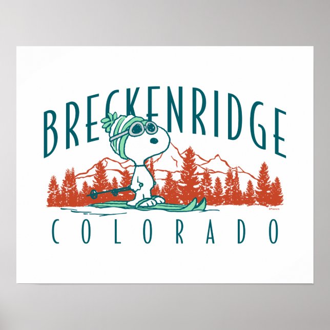 Poster cacahuètes | Snoopy Breckenridge Colorado (Devant)