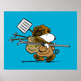 Poster cacahuètes   Snoopy Snow Warrior