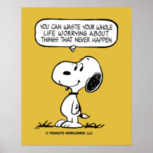 Poster cacahuètes   Snoopy Vous ne pouvez pas regarder to