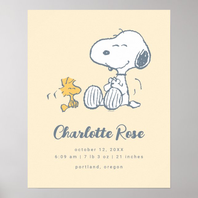 Poster cacahuètes | Snoopy & Woodstock (Devant)