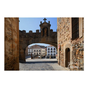 Poster Caceres Arch, Espagne