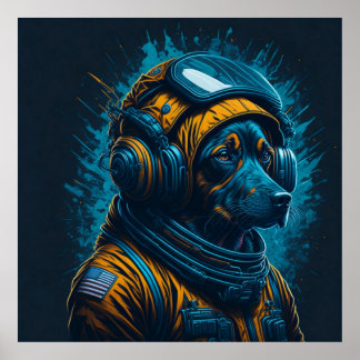 Poster Cachorro Astronauta