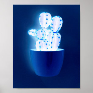 Poster Cactus bleu