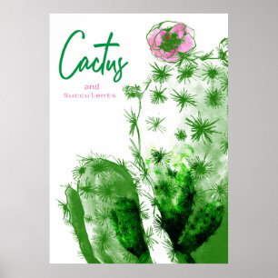 Poster Cactus Et Succulents