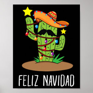 Poster Cactus Feliz Navidad - Arbre Mexicain de Noël en J