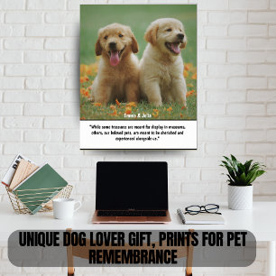 Poster Cadeau Amoureux des chiens unique, imprimés pour l
