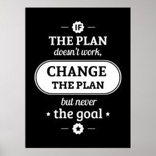 Poster Cadeau Anniversaire Changez Le Plan Mais Jamais L'