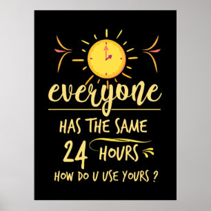 Poster Cadeau Anniversaire Tout Le Monde A Les Mêmes 24 H