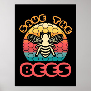 Poster Cadeau apiculteur   Sauvez Les Abeilles