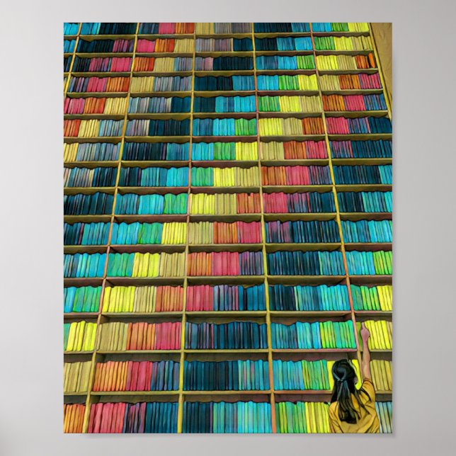 Poster Cadeau aux amateurs de bibliothèque (Devant)