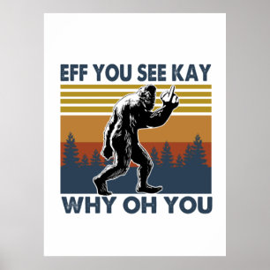 Poster Cadeau Camper   Eff Vous Voyez Kay Pourquoi Oh Vou
