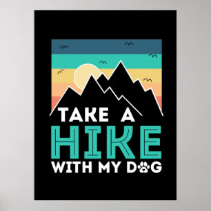 Poster Cadeau Camper   Faire Une Randonnée Avec Mon Chien