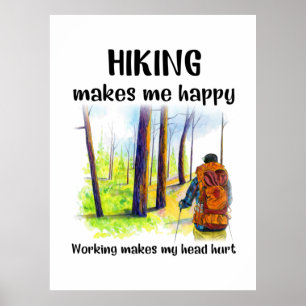 Poster Cadeau Camper   Randonnée Me Rend Joyeux Anniversa