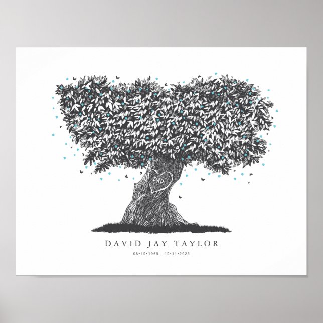 Poster Cadeau commémoratif Arbre de Vie pour la perte de  (Devant)
