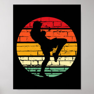 Poster Cadeau cool Muay Thai d'arts martiaux, instructeur