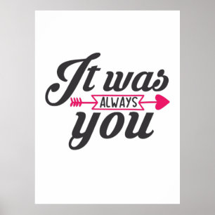 Poster Cadeau Couple C'Était Toujours Vous