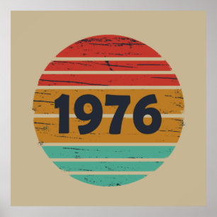 Poster Cadeau d'anniversaire 50 ans millésime 1976