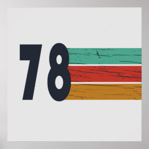Poster Cadeau d'anniversaire de naissance vintage 1978