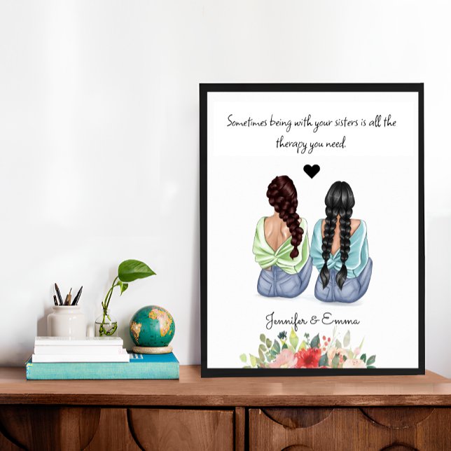 Poster Cadeau d'anniversaire soeur, cadeau personnalisé p (Sister Birthday Gift, Personalised Gift for Sister Poster)