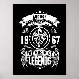 Poster Cadeau d'août   1967 La Naissance Des Légendes