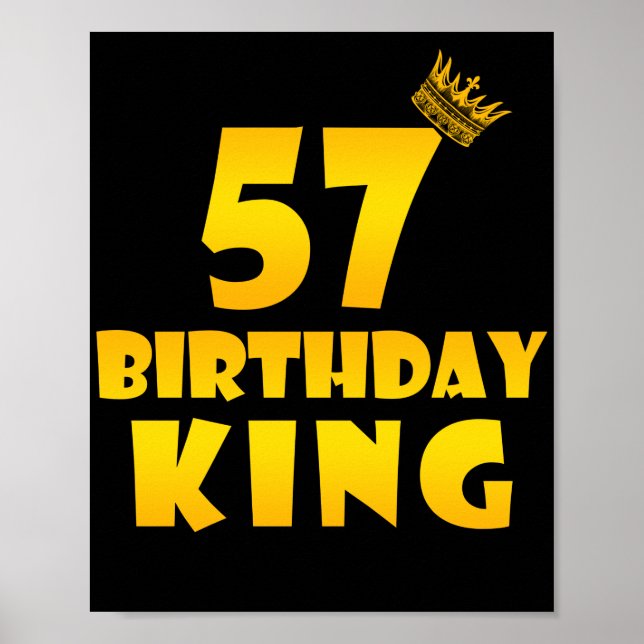 Poster Cadeau de 57e anniversaire pour 57 ans Anniversair (Devant)