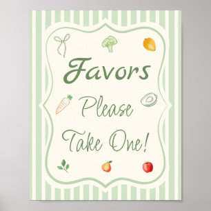 Poster Cadeau de Baby Shower Marché aux Fermiers