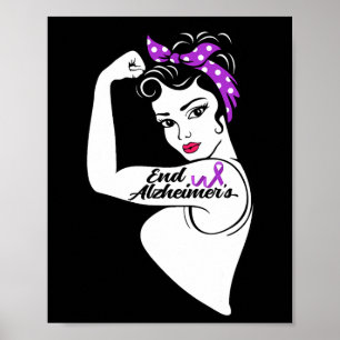 Poster Cadeau de bandana pour femmes Ruban violet fort de