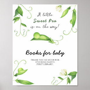 Poster Cadeau de bébé pois - livres pour bébé