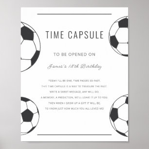 Poster Cadeau de capsule temporelle d'anniversaire de foo