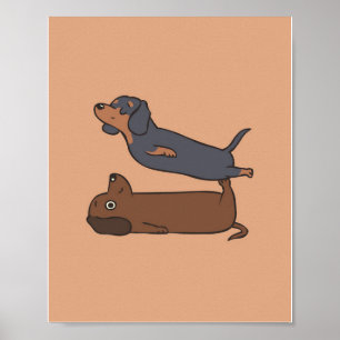 Poster Cadeau de chien de saucisse   Chiot