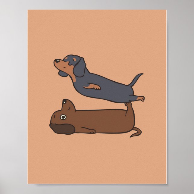 Poster Cadeau de chien de saucisse | Chiot (Devant)