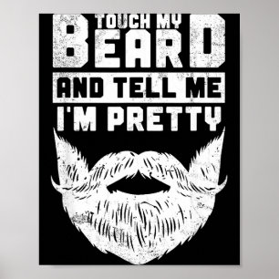 Poster Cadeau de citation drôle pour hommes barbus et ama