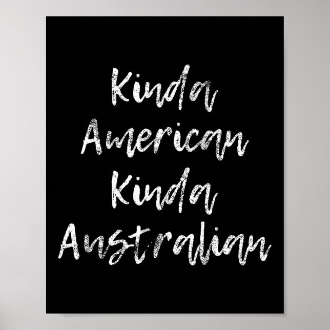 Poster Cadeau de double citoyenneté australien américain (Devant)