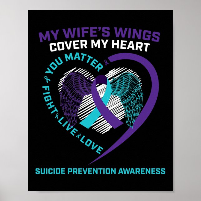 Poster Cadeau de femme pour sensibilisation au suicide Mé (Devant)