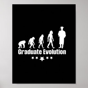 Poster Cadeau de fin d'études Évolution du diplômé