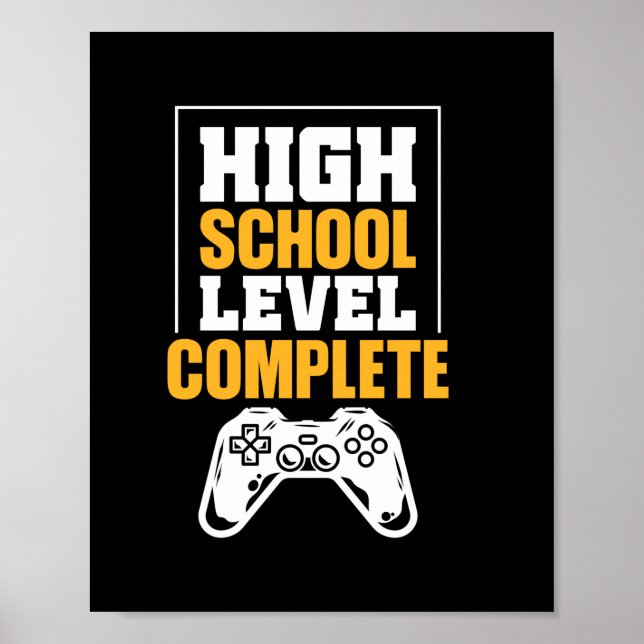 Poster Cadeau de fin d'études | Niveaux Lycée Complet (Devant)