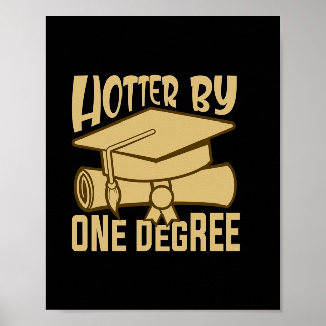 Poster Cadeau de fin d'études | Plus chaud d'un degré (Devant)