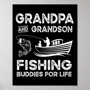 Poster Cadeau de grands-père et petit-fils compagnons de