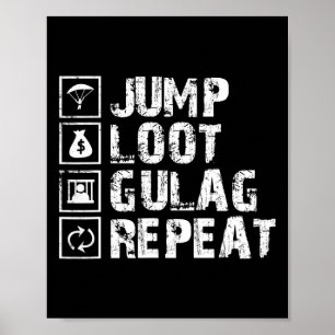 Poster Cadeau de joueur de répétition de Gulag de butin d