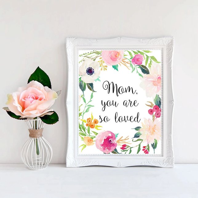 Poster Cadeau de la Fête des mères, Maman Mur Art, Maman (Créateur téléchargé)